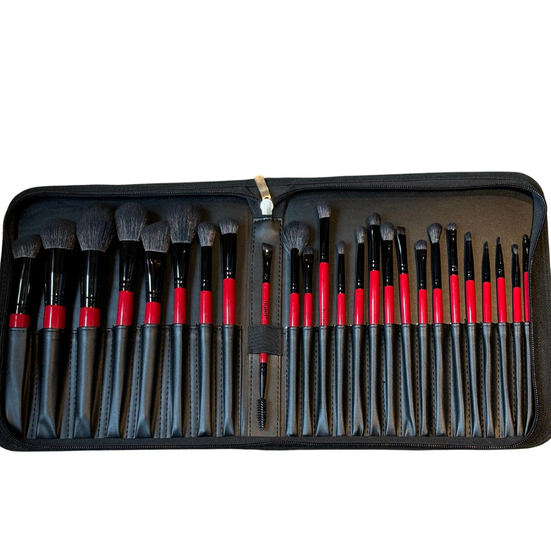 Beautilicious Hued Collection Brush Kit (25 Pcs.) + Free Onyx Glam Brush book (Brush folder) - Image 2
