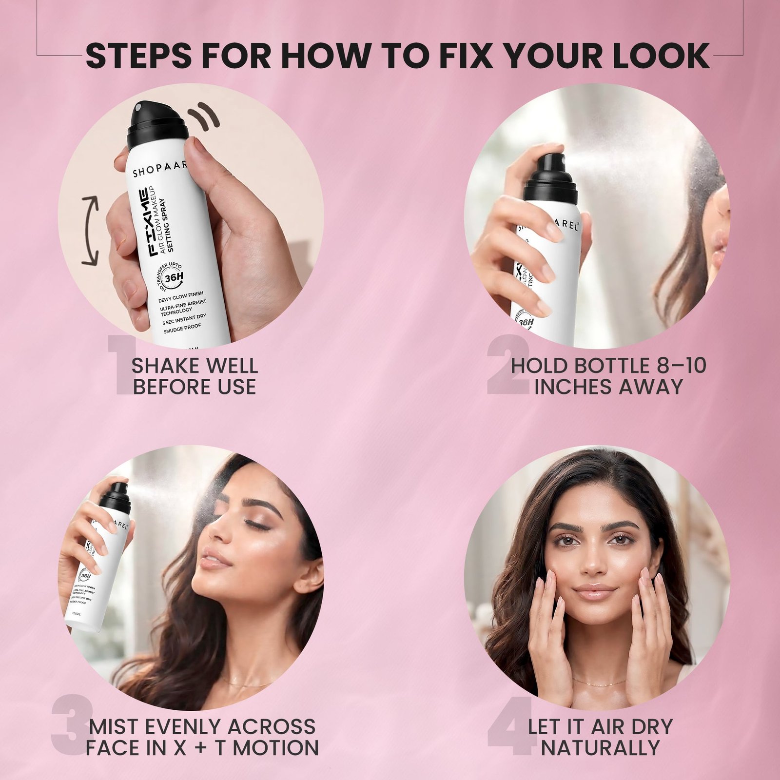 SHOPAAREL FIX ME Air SHOPAAREL Glow Makeup Setting Spray · 100ml - Image 4