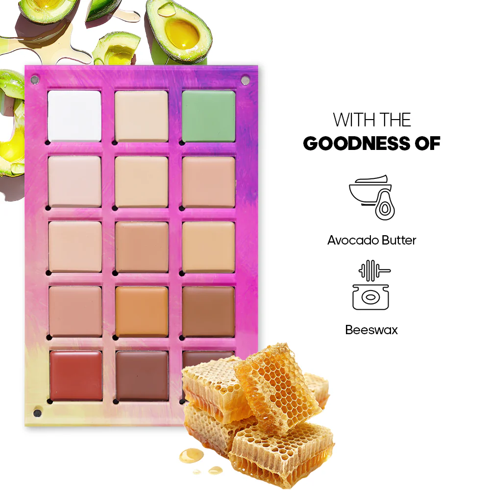 RECODE STUDIOS Recode Beauty Concealer, Colour Corrector & Contour Palette - 52 G - Image 3