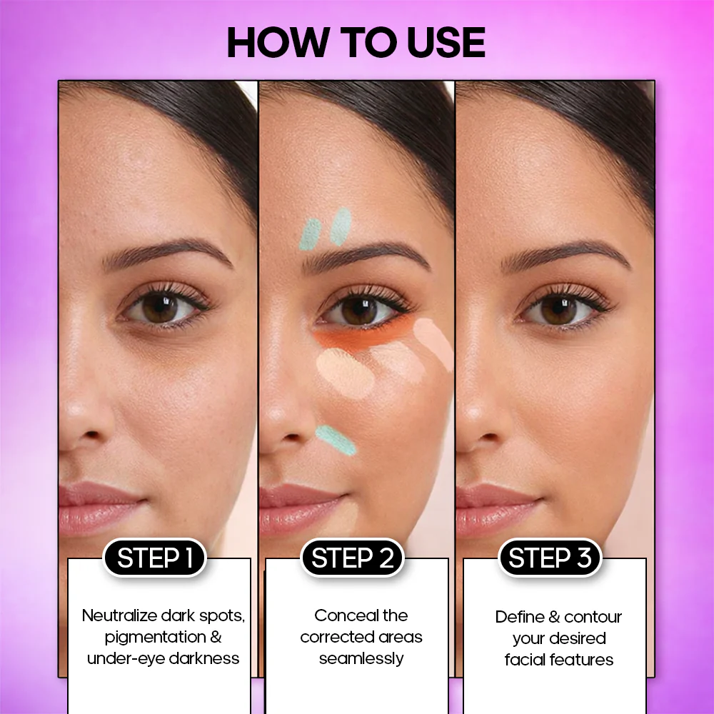 RECODE STUDIOS Recode Beauty Concealer, Colour Corrector & Contour Palette - 52 G - Image 5