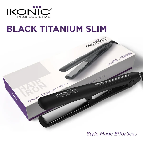 IKONIC PROFESSIONAL Ikonic Professional Black Titanium Slim Hair Straightener - Image 2