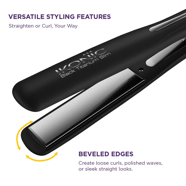 IKONIC PROFESSIONAL Ikonic Professional Black Titanium Slim Hair Straightener - Image 5