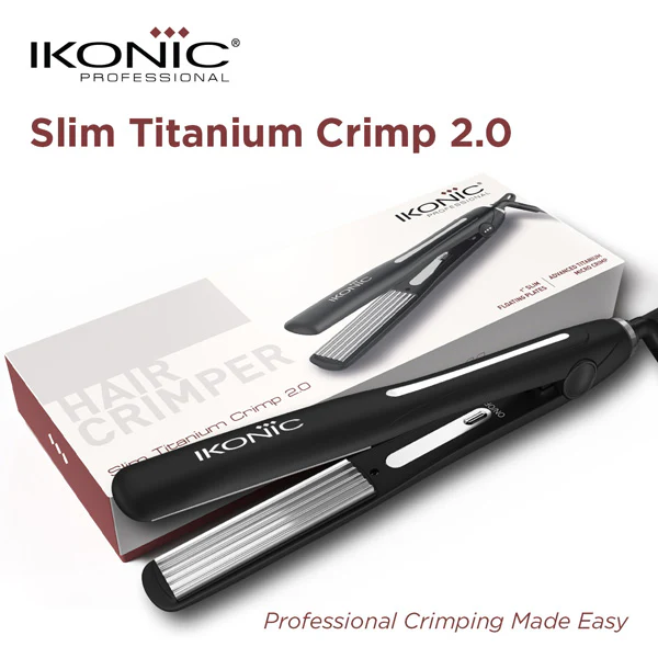 IKONIC PROFESSIONAL Ikonic Professional Slim Titanium Crimp 2.0 Hair Crimper - Image 3