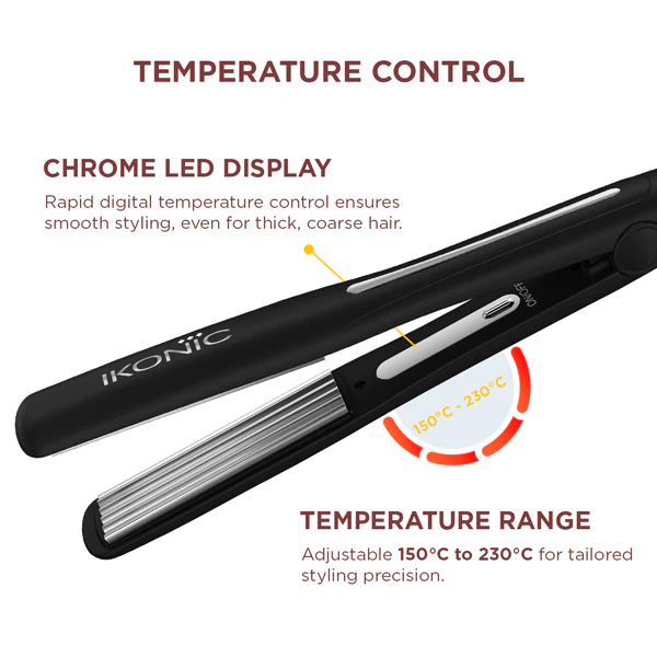 IKONIC PROFESSIONAL Ikonic Professional Slim Titanium Crimp 2.0 Hair Crimper - Image 4