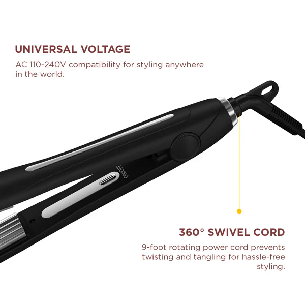 IKONIC PROFESSIONAL Ikonic Professional Slim Titanium Crimp 2.0 Hair Crimper - Image 6