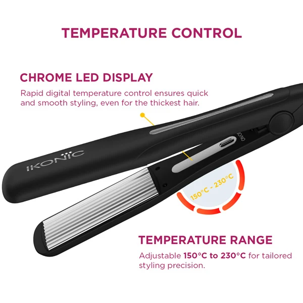 IKONIC PROFESSIONAL Ikonic Professional Pro Titanium Crimp Hair Crimper - Image 3