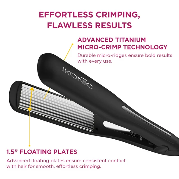 IKONIC PROFESSIONAL Ikonic Professional Pro Titanium Crimp Hair Crimper - Image 4