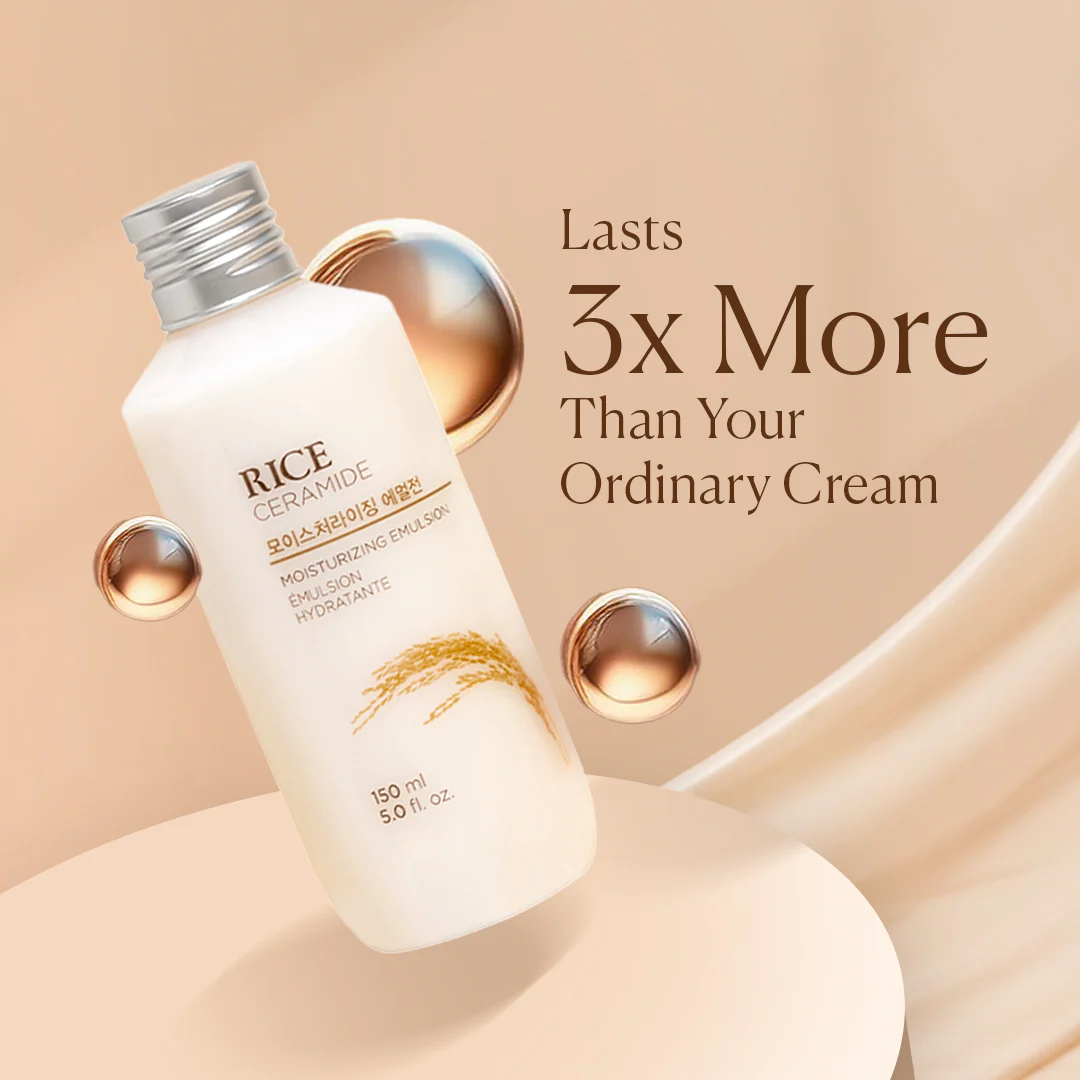 THE FACE SHOP Ceramide & Rice Lightweight Emulsion for Barrier Repair 150ml - Image 2