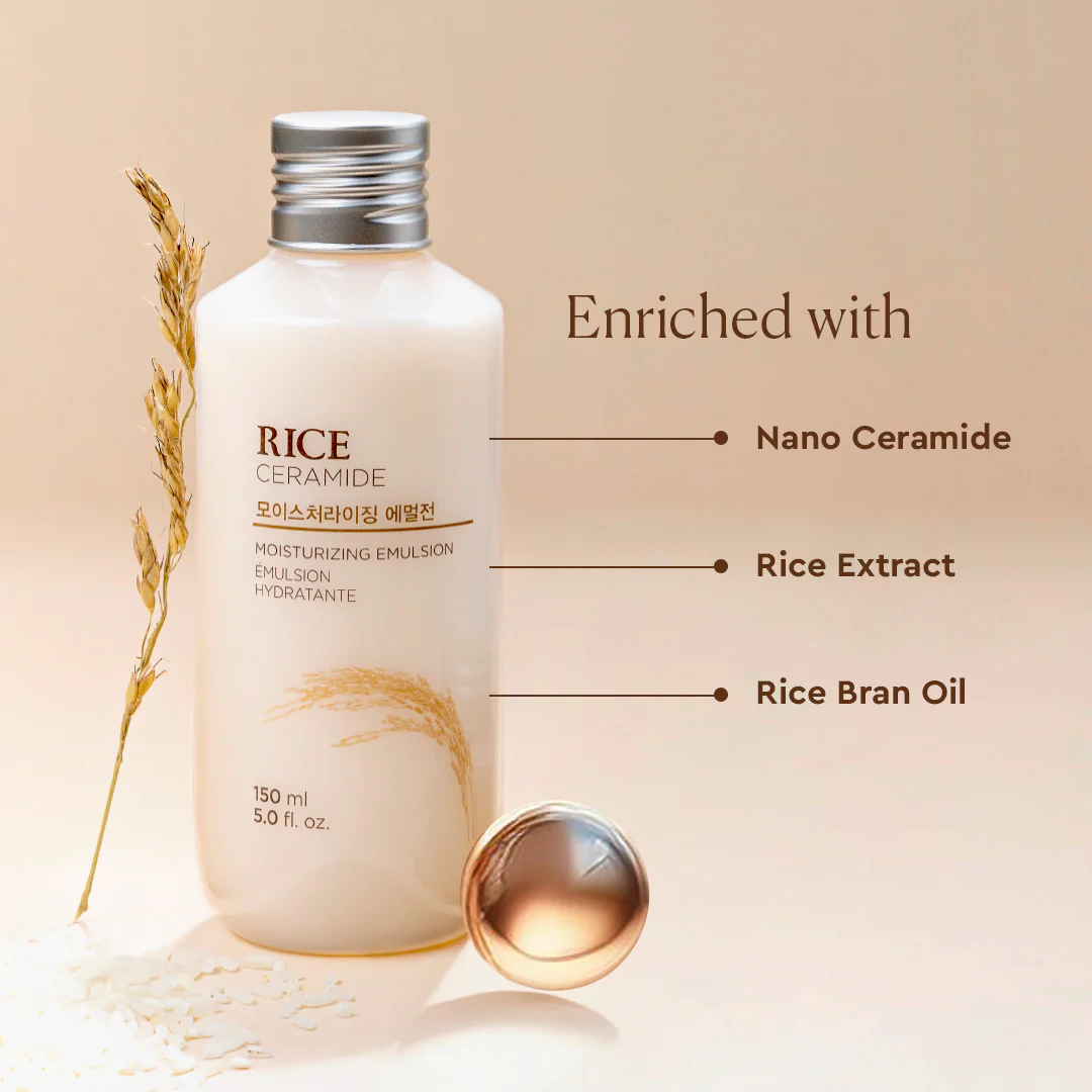 THE FACE SHOP Ceramide & Rice Lightweight Emulsion for Barrier Repair 150ml - Image 3