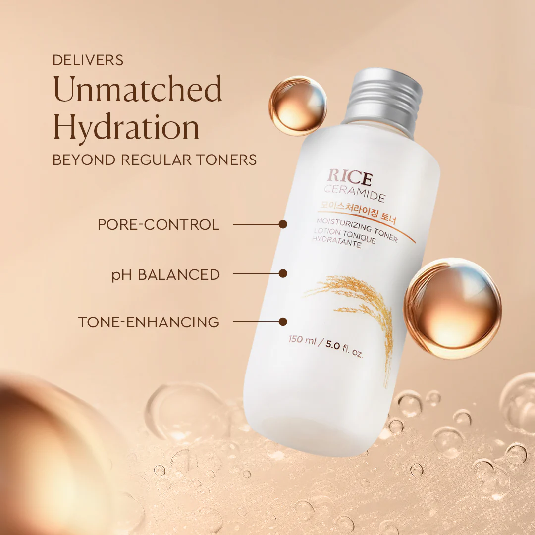 THE FACE SHOP Ceramide & Rice Moisturizing Toner 150ml - Image 2