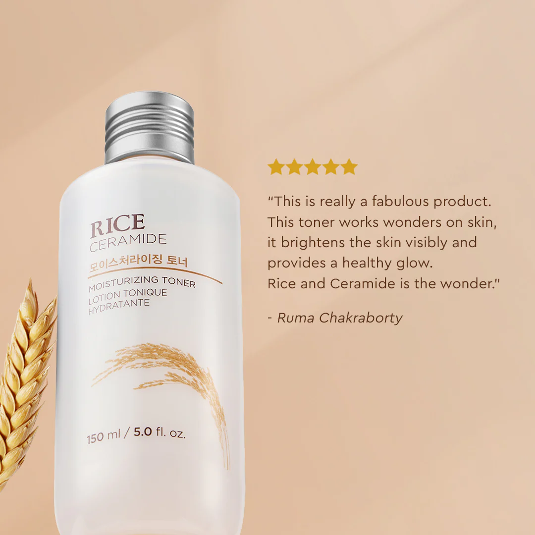 THE FACE SHOP Ceramide & Rice Moisturizing Toner 150ml - Image 3