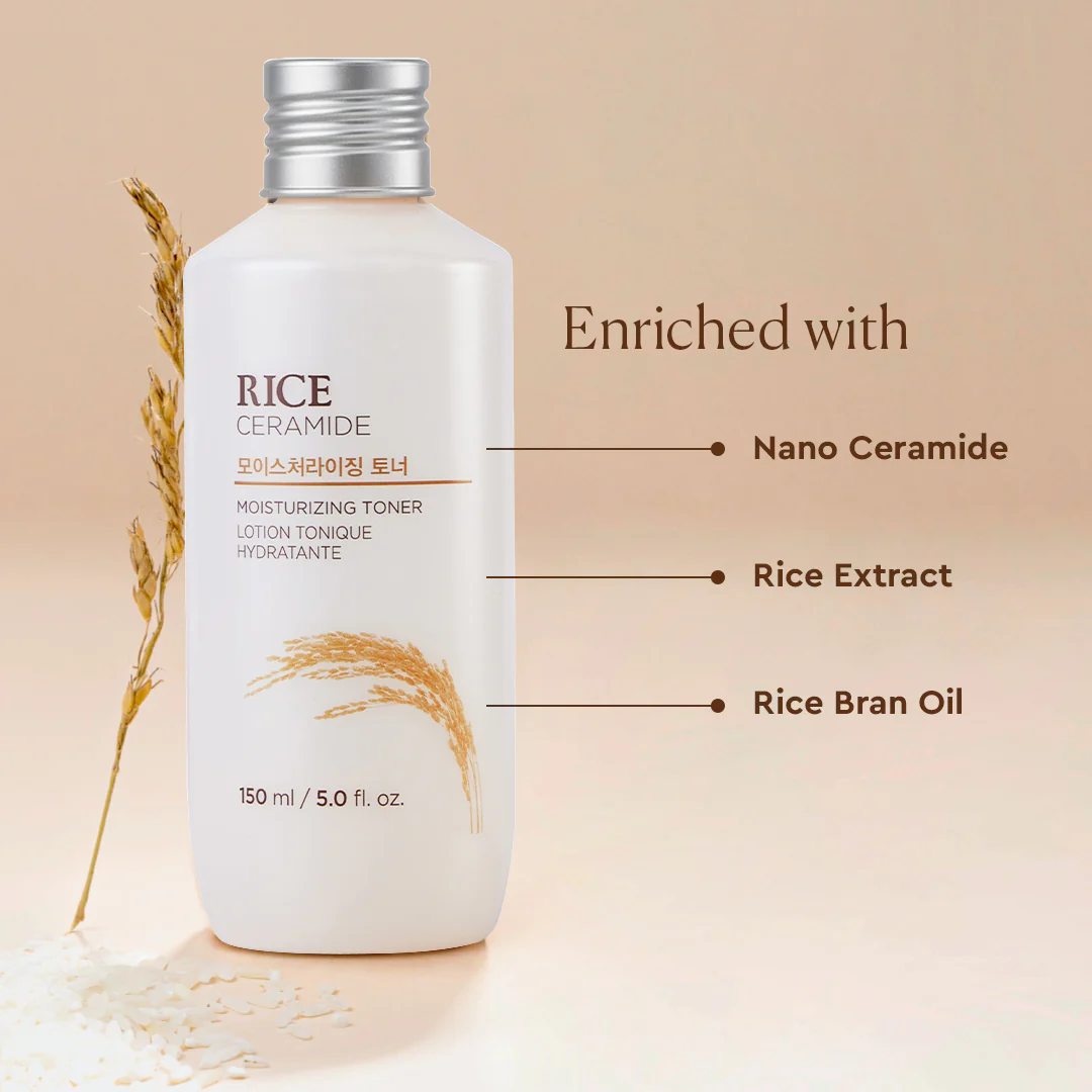THE FACE SHOP Ceramide & Rice Moisturizing Toner 150ml - Image 4