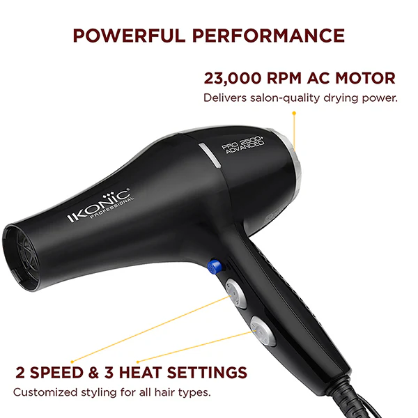 IKONIC PROFESSIONAL Ikonic Professional Pro 2500+ Advanced Hair Dryer - Image 3