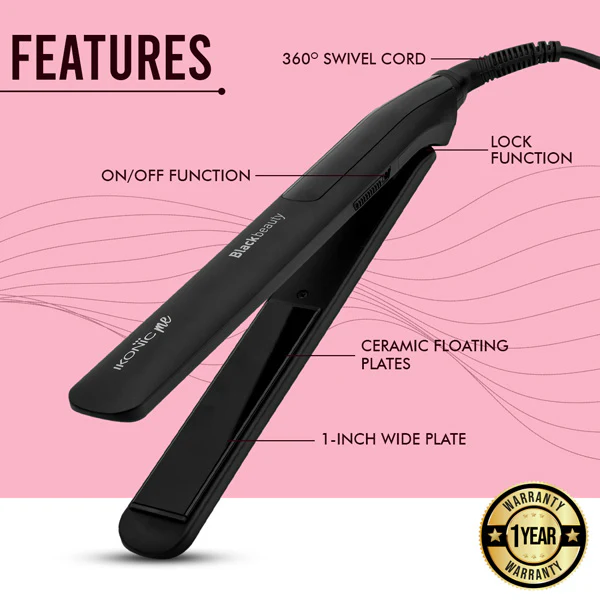 IKONIC PROFESSIONAL Ikonic Me Black beauty Hair Straightener - Image 2