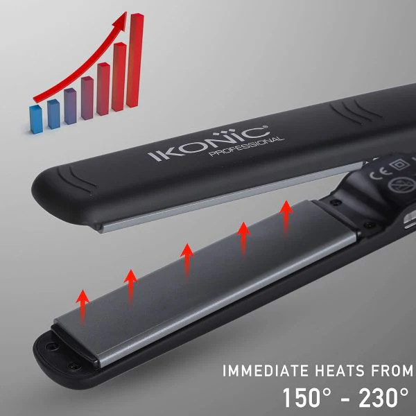 IKONIC PROFESSIONAL Ikonic Professional Pro Straight Black Hair Straightener - Image 6