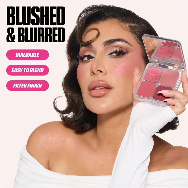 HUDA BEAUTY Blush Filter Blurring Blushlighters Palette - Baby Pink (7.5g) - Image 4
